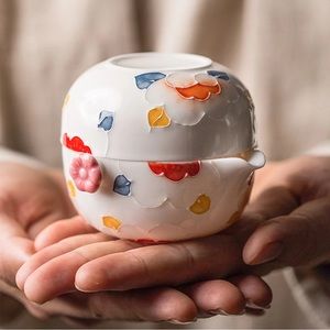 Delightful Ceramics Travel Tea Set One Teapot One Cup Portable Kungfu Teaset